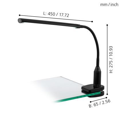 Eglo 96437 - LED-himmennyslamppu pidikkeellä LAROA LED/4,5W/230V