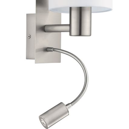 Eglo - LED joustava valaisin 1xE27/40W+LED/3,8W valkoinen