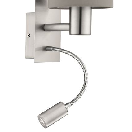 Eglo - LED joustava valaisin 1xE27/40W+LED/3,8W taupe