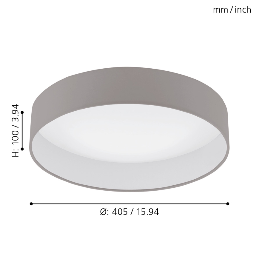 Eglo - Himmennettävä LED-kattovalaisin 1xLED/18W/230V