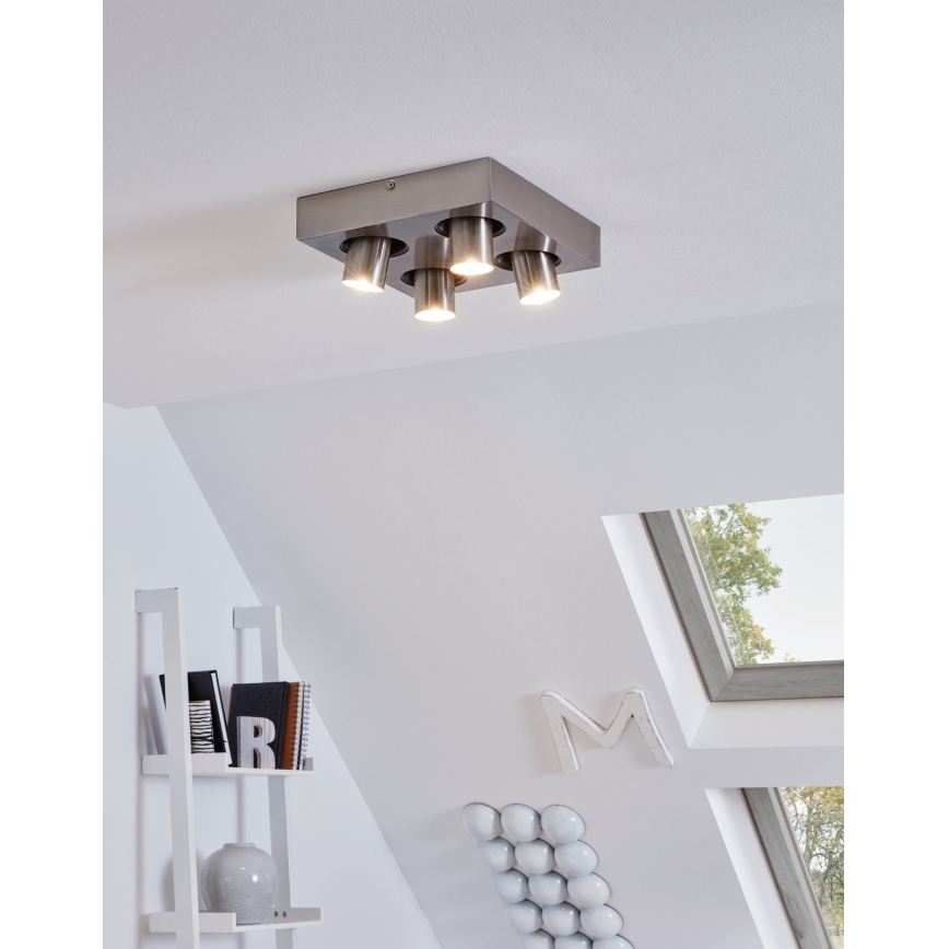 Eglo 96608 - LED-kattovalaisin ROBLEDO 1 4xGU10/5W/230V