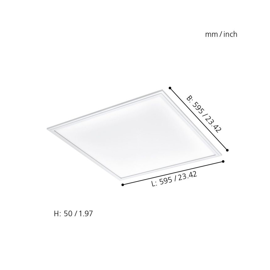 Eglo - LED RGBW Himmennysvalo SALOBRENA-C LED/30,5W/230V + kauko-ohjaus