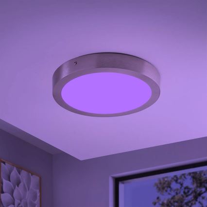 Eglo - LED RGBW himmennettävä kattovalaisin FUEVA-C LED/21W/230V Bluetooth Ø 30 cm