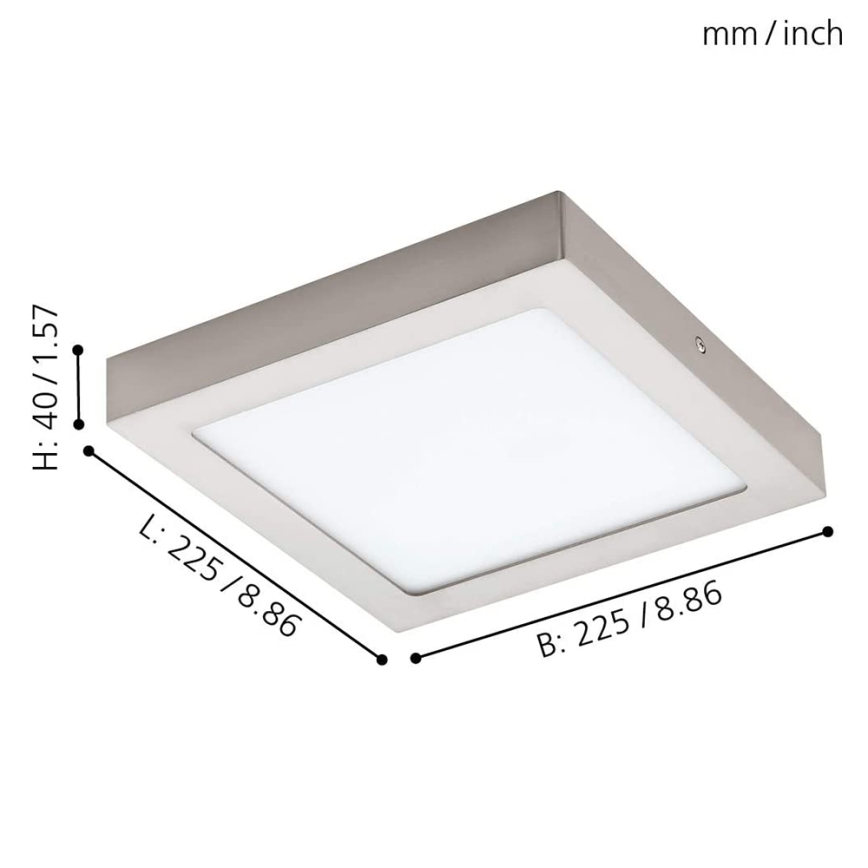 Eglo - LED RGBW himmennettävä kattovalaisin FUEVA-C LED/15,6W/230V Bluetooth 22,5x22,5 cm