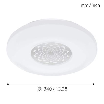 Eglo - LED RGBW himmennettävä seinä- ja kattovalaisin CAPASSO-C LED/17W/230V