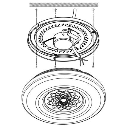 Eglo - LED RGBW himmennettävä seinä- ja kattovalaisin CAPASSO-C LED/17W/230V