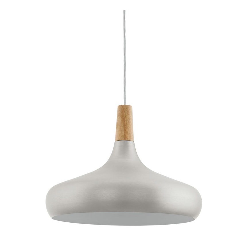 Eglo - Riipusvalaisin 1xE27/60W/230V d. 40 cm hopea