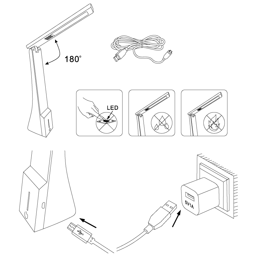Eglo - himmennettävä LED-pöytälamppu LED/1,8W/230V musta