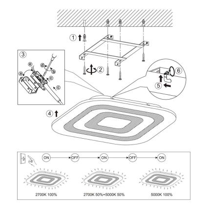 Eglo - himmennettävä LED-kattovalaisin LED/30W/230V