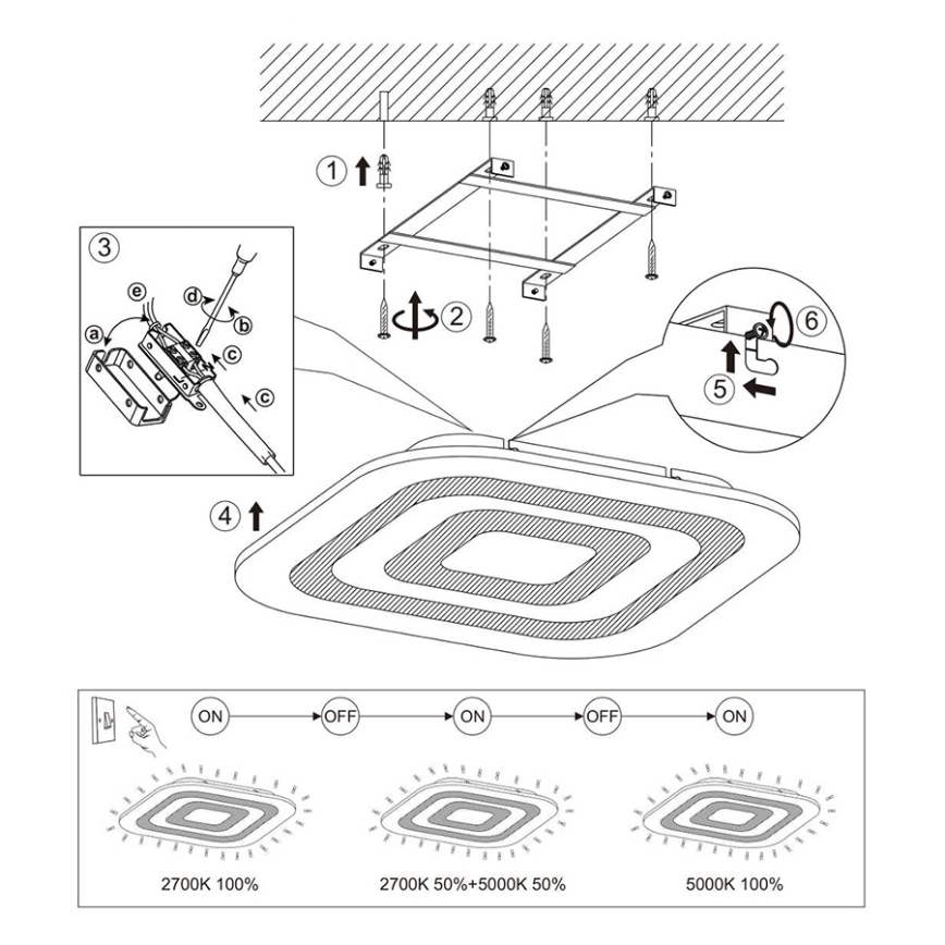 Eglo - himmennettävä LED-kattovalaisin LED/30W/230V
