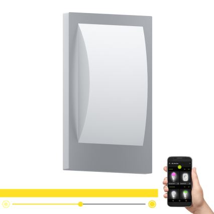 Eglo 97239 - VERRES-C LED-himmennettävä ulkovalaisin 1xE27/9W/230V IP44 mattakromi