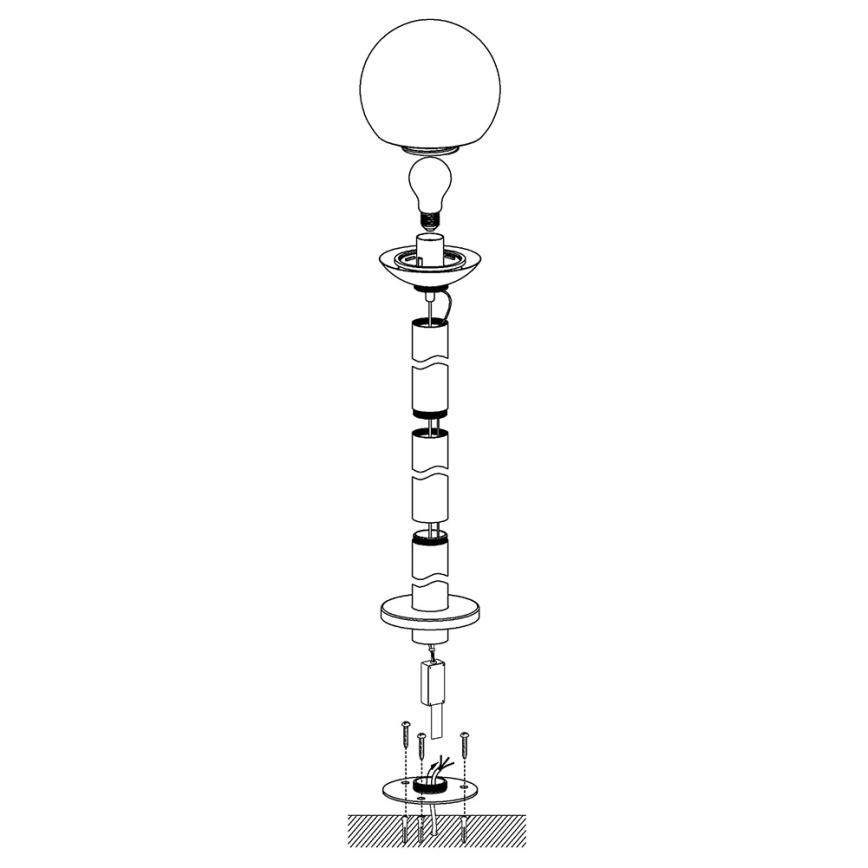 Eglo 97249 - LED-himmennettävä ulkovalaisin NISIA-C 1xE27/9W/230V 980 mm IP44