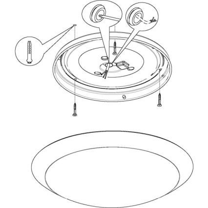 Eglo 97254 - LED-kylpyhuoneen kattovalaisin PILONE LED/11W/230V valkoinen IP44