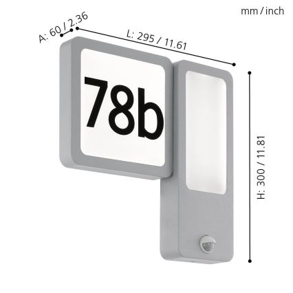 Eglo - LED-ulkoseinävalaisin 2xLED/2,7W + LED/3,6W/230V IP44