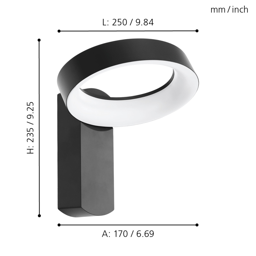 Eglo 97307 - LED-ulkoseinävalaisin PERNATE LED/11W/230V IP44
