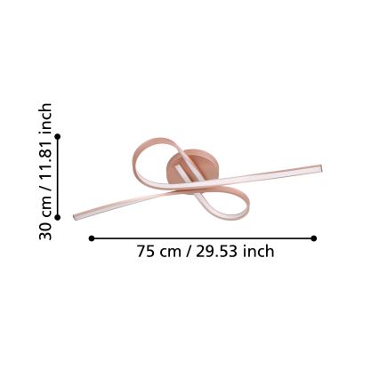 Eglo 97361 - LED-kattokruunu PALOZZA 2xLED/11W/230V