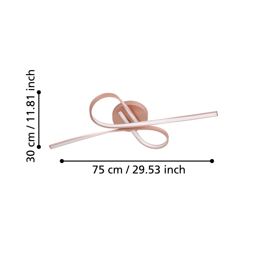 Eglo 97361 - LED-kattokruunu PALOZZA 2xLED/11W/230V