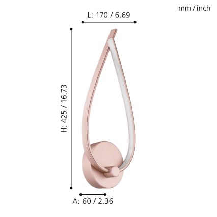 Eglo - LED-seinävalaisin LED/11W/230V