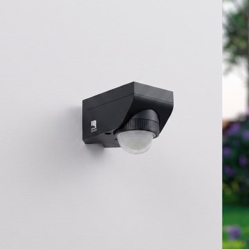 Eglo 97467 - Ulkoinen liiketunnistin ja hämäräkytkin DETECT ME 4 12 m musta IP44