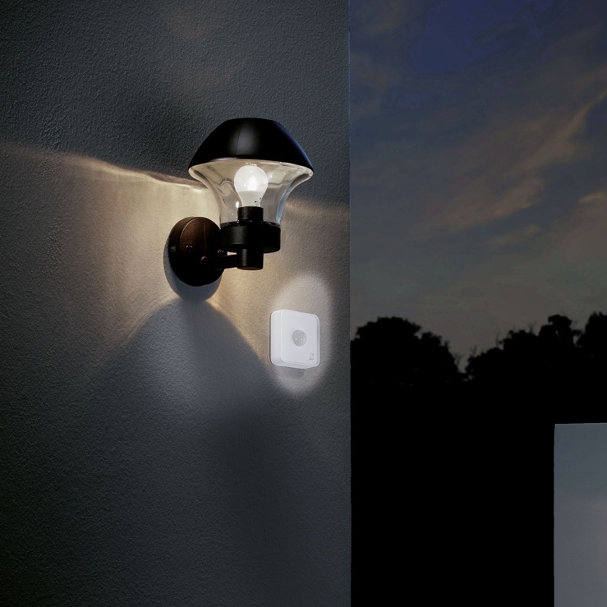 Eglo - Ulkokäyttöinen liike- ja hämäräanturi CONNECT SENSOR 12 m 3xAA valkoinen IP44