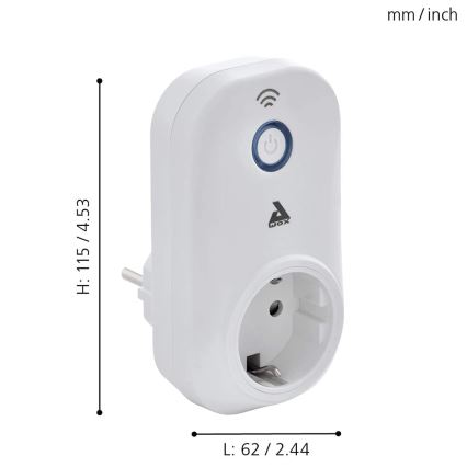 Eglo - Älykäs pistoke Connect pistoke 2300W SCHUKO