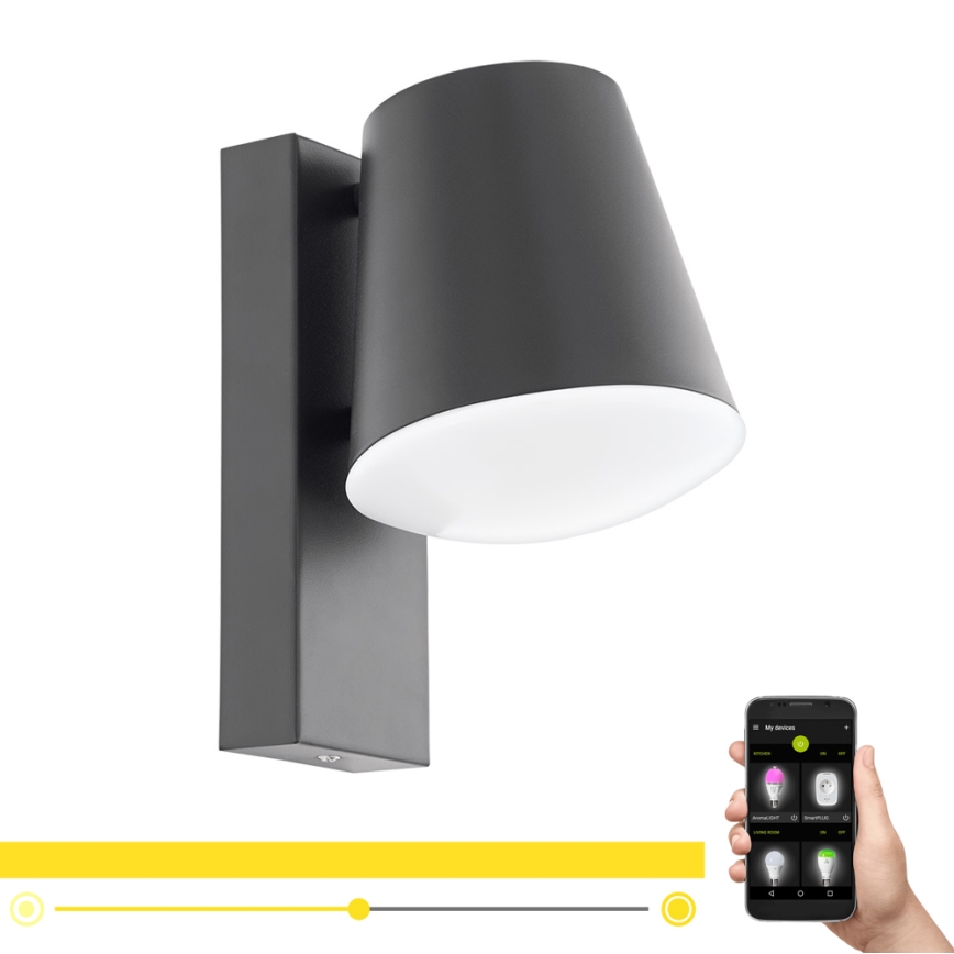 Eglo 97482 - LED-himmennettävä ulkoseinävalaisin CALDIERO-C 1xE27/9W/230V IP44