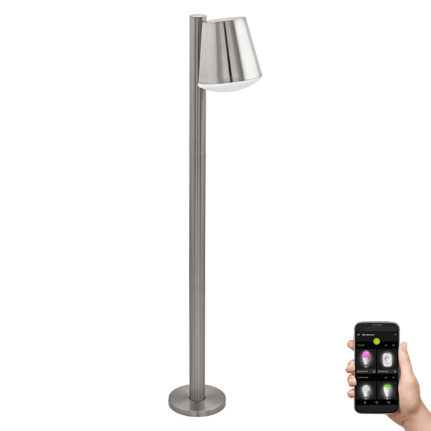 Eglo 97485 - LED himmennettävä ulkovalaisin CALDIERO-C 1xE27/9W/230V mattakrominen IP44