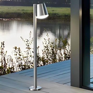 Eglo 97485 - LED himmennettävä ulkovalaisin CALDIERO-C 1xE27/9W/230V mattakrominen IP44