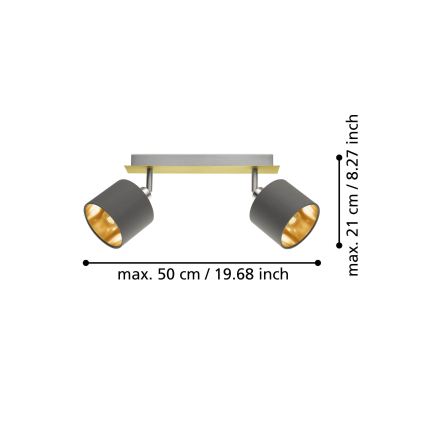 Eglo 97537 - Kohdevalo VALBIANO 2xE14/10W/230V