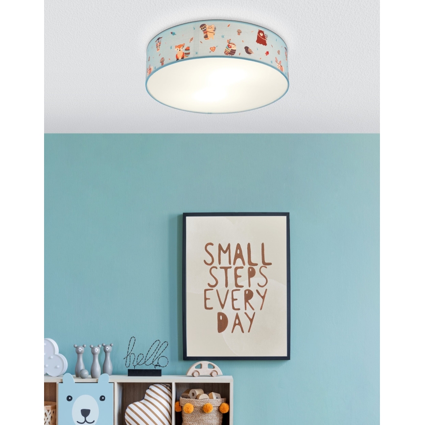 Eglo 97575 - Lasten kattovalaisin RUFFO 2xE27/40W/230V