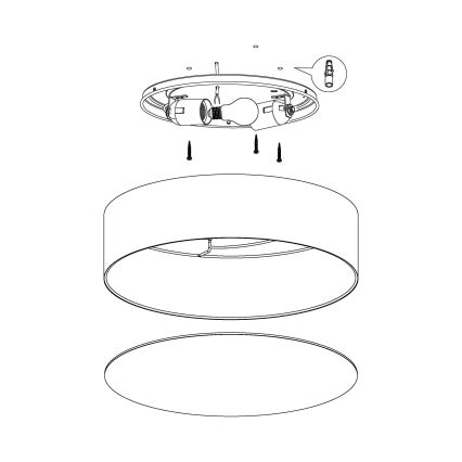 Eglo 97575 - Lasten kattovalaisin RUFFO 2xE27/40W/230V