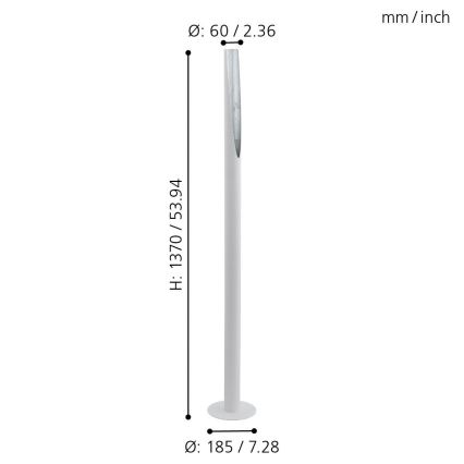 Eglo - LED-lattiavalaisin 1xGU10/4,5W/230V