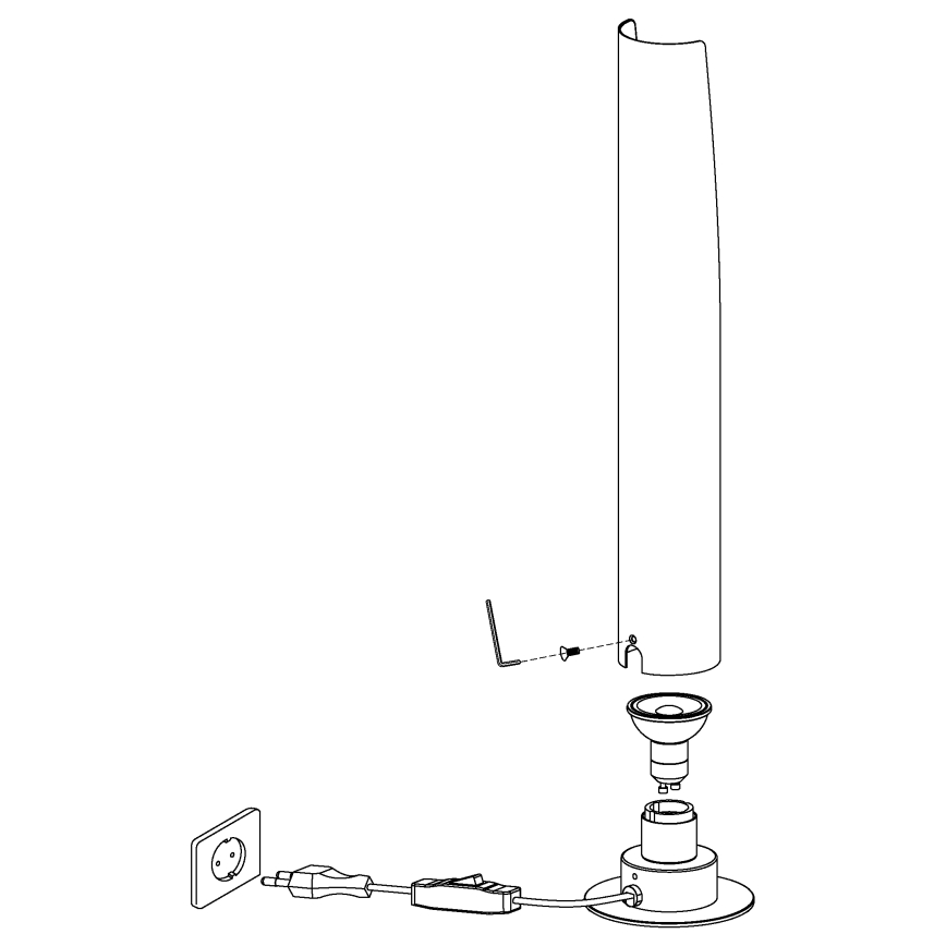 Eglo - LED-pöytävalaisin 1xGU10/4,5W/230V