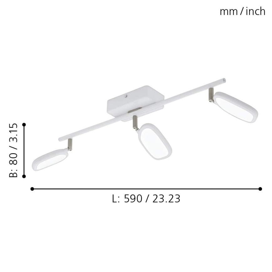 Eglo - LED RGB Kohdevalaisin PALOMBARE-C 3xLED/5W/230V