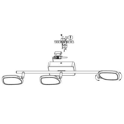 Eglo - LED RGB Kohdevalaisin PALOMBARE-C 3xLED/5W/230V