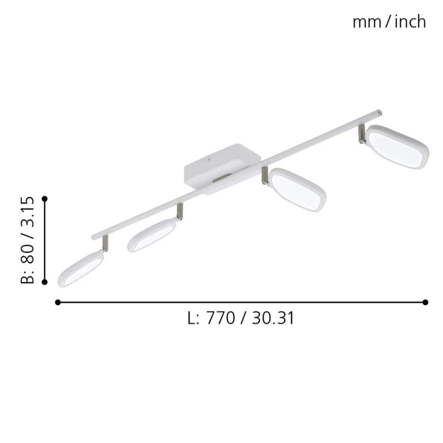 Eglo 97694 - LED RGB Kohdevalaisin PALOMBARE-C 4xLED/5W/230V
