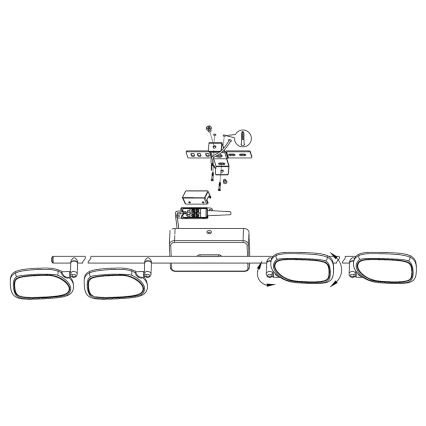 Eglo 97694 - LED RGB Kohdevalaisin PALOMBARE-C 4xLED/5W/230V