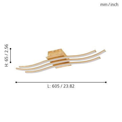 Eglo 97743 - LED Pinta-asennettava kattovalaisin MIRAFLORES 3xLED/8,6W/230V