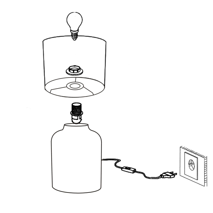 Eglo 97773 - Pöytävalaisin BELLARIVA 1xE14/40W/230V
