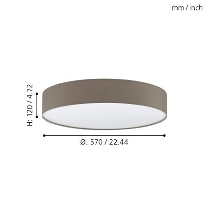 Eglo - LED himmennettävä kattovalaisin LED/40W/230V + kaukosäädin