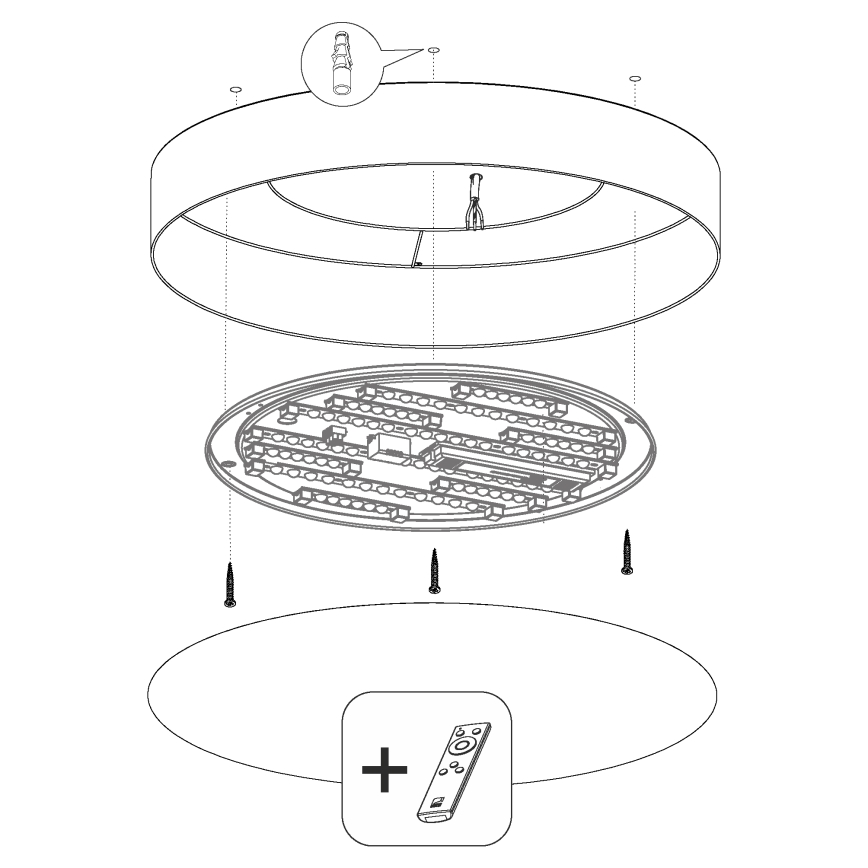 Eglo - LED himmennettävä kattovalaisin LED/40W/230V + kaukosäädin