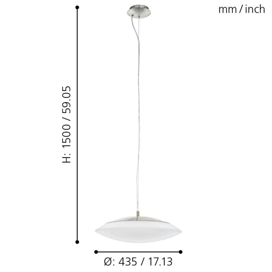 Eglo 97812 - himmennettävä LED RGB -riippuvalaisin vaijerilla FRATTINA-C LED/27W/230V