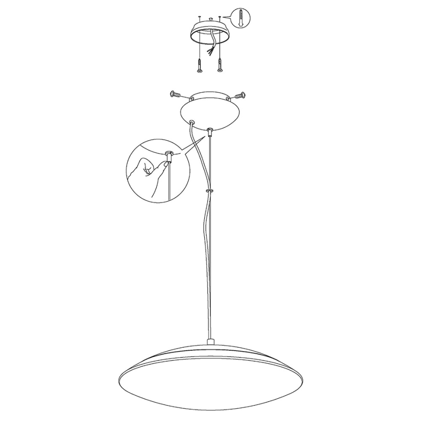 Eglo 97812 - himmennettävä LED RGB -riippuvalaisin vaijerilla FRATTINA-C LED/27W/230V