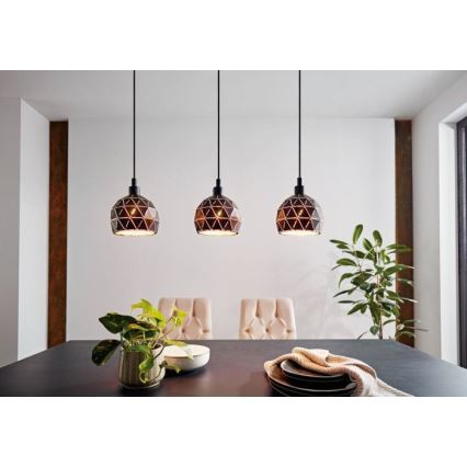 Eglo 97846 - Kattokruunu narulla ROCCAFORTE 3xE14/40W/230V