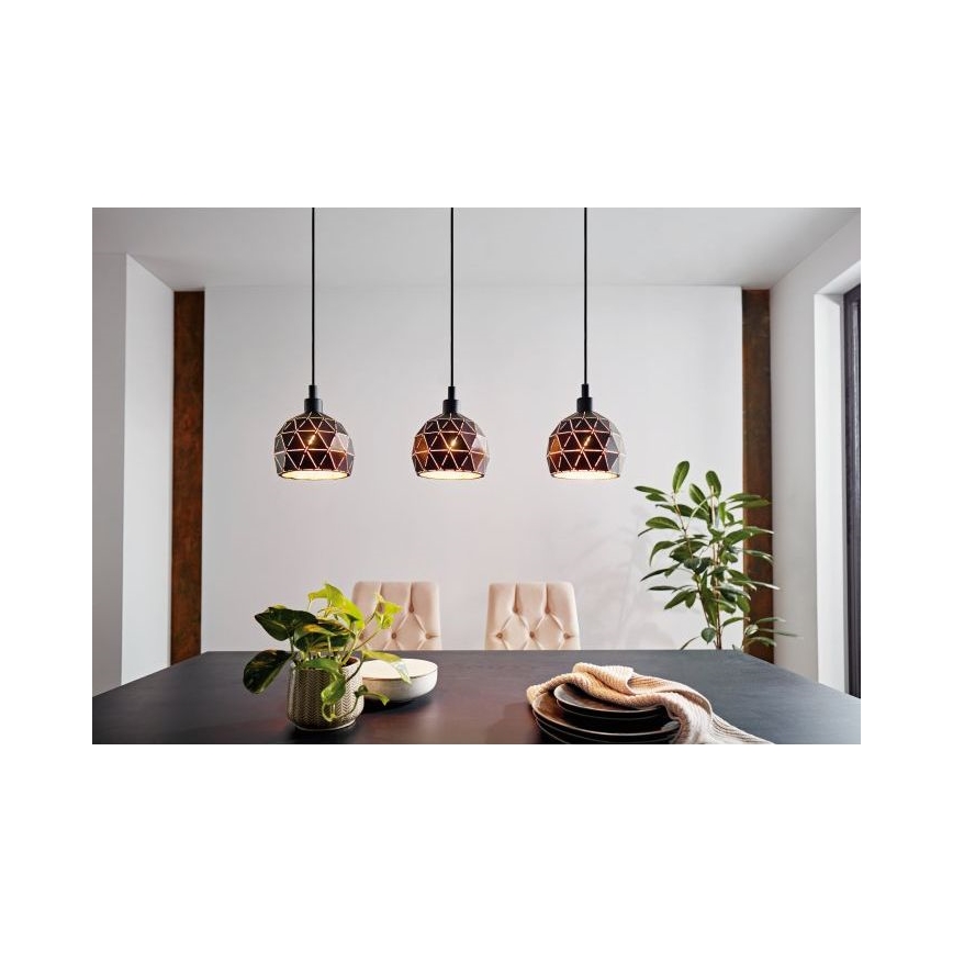 Eglo 97846 - Kattokruunu narulla ROCCAFORTE 3xE14/40W/230V