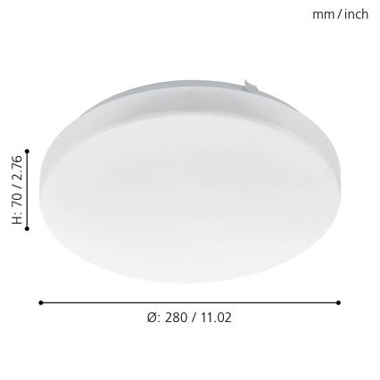 Eglo 97871 - LED-kattovalaisin FRANIA LED/11,5W/230V