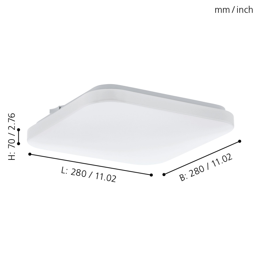 Eglo 97874 - LED-kattovalaisin FRANIA LED/11,5W/230V