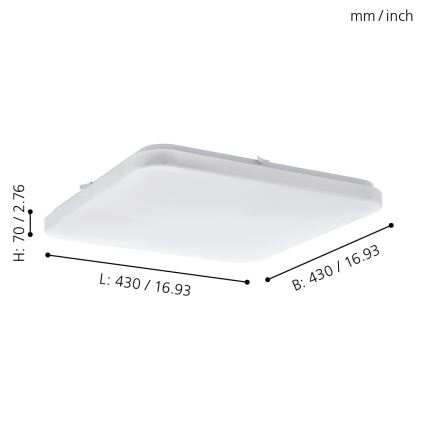 Eglo 97876 - LED-kattovalaisin FRANIA LED/33,5W/230V