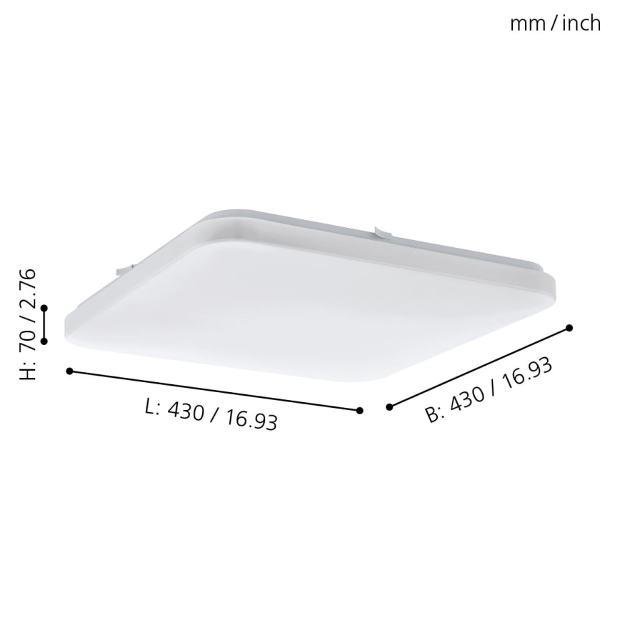 Eglo 97876 - LED-kattovalaisin FRANIA LED/33,5W/230V