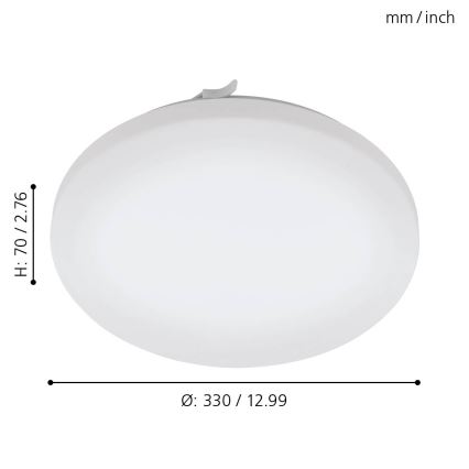 Eglo 97884 - LED-kattovalaisin kylpyhuoneessa FRANIA LED/17,3W/230V IP44